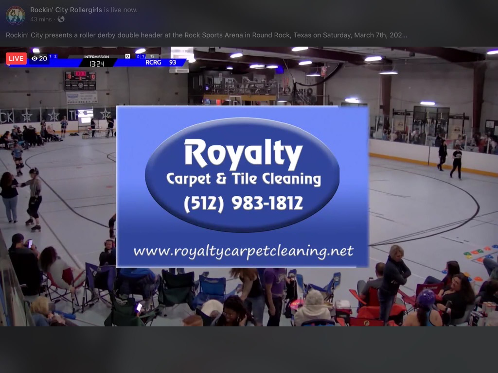 Royalty Carpet and Tile proud sponsers of Rockin’ City Roller Derby
